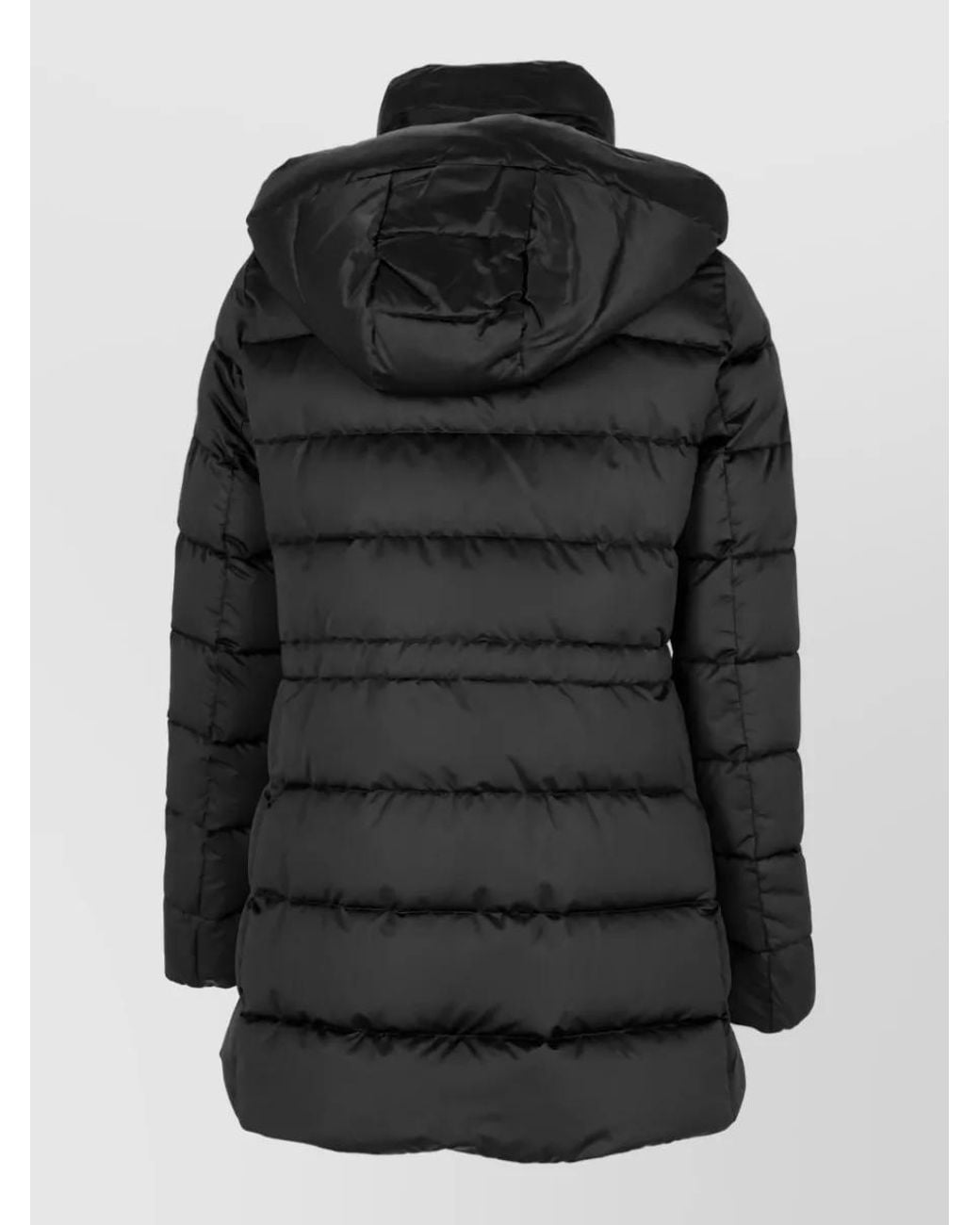 Moorer Black Silk Blend Puffer Jacket