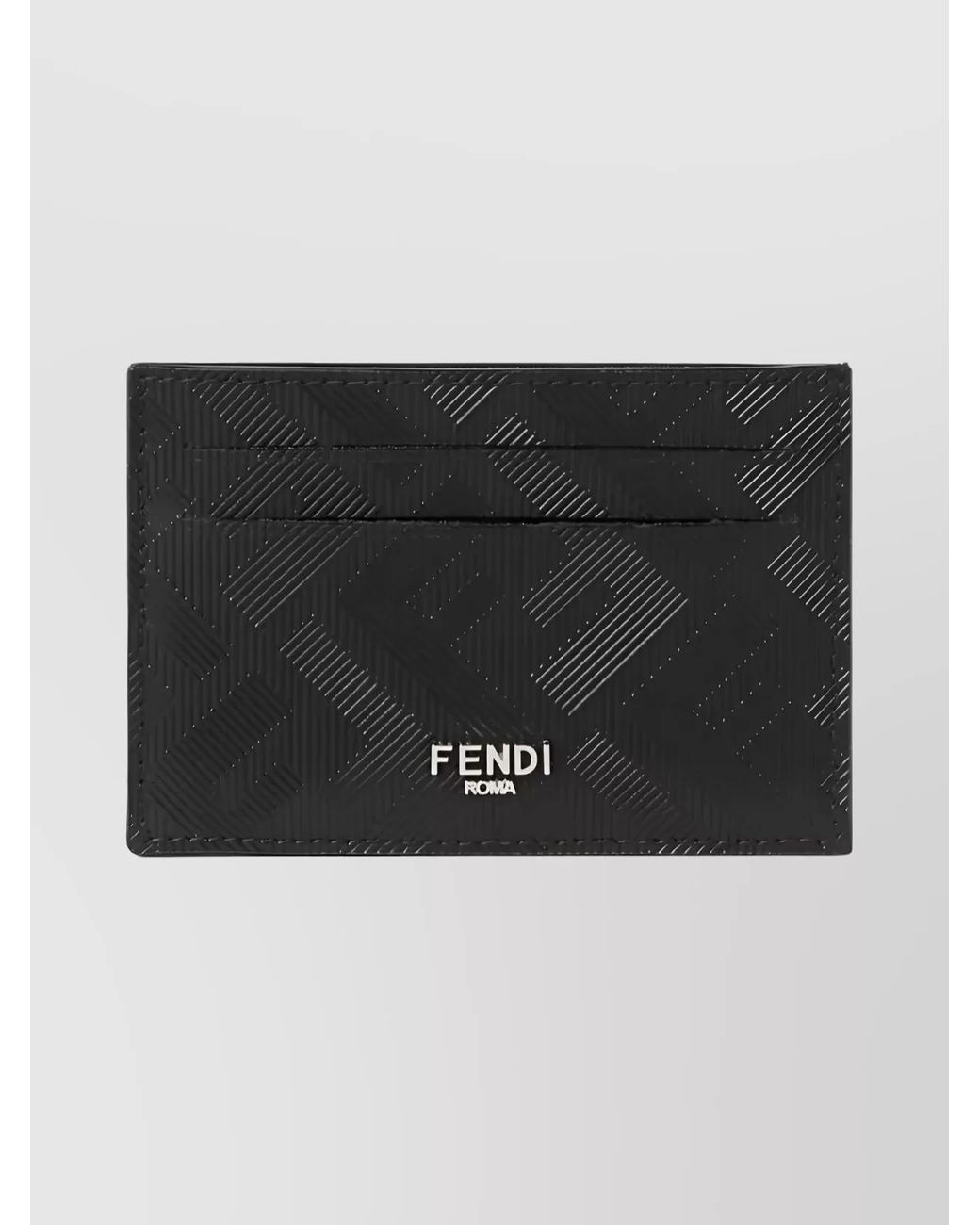 Fendi Black Leather Cardholder for men