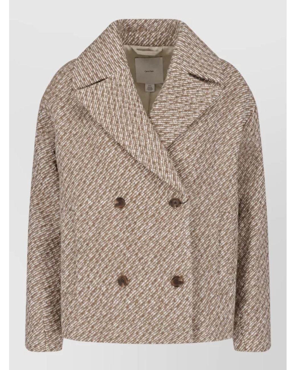 Calvin Klein Brown Double Breasted Coat