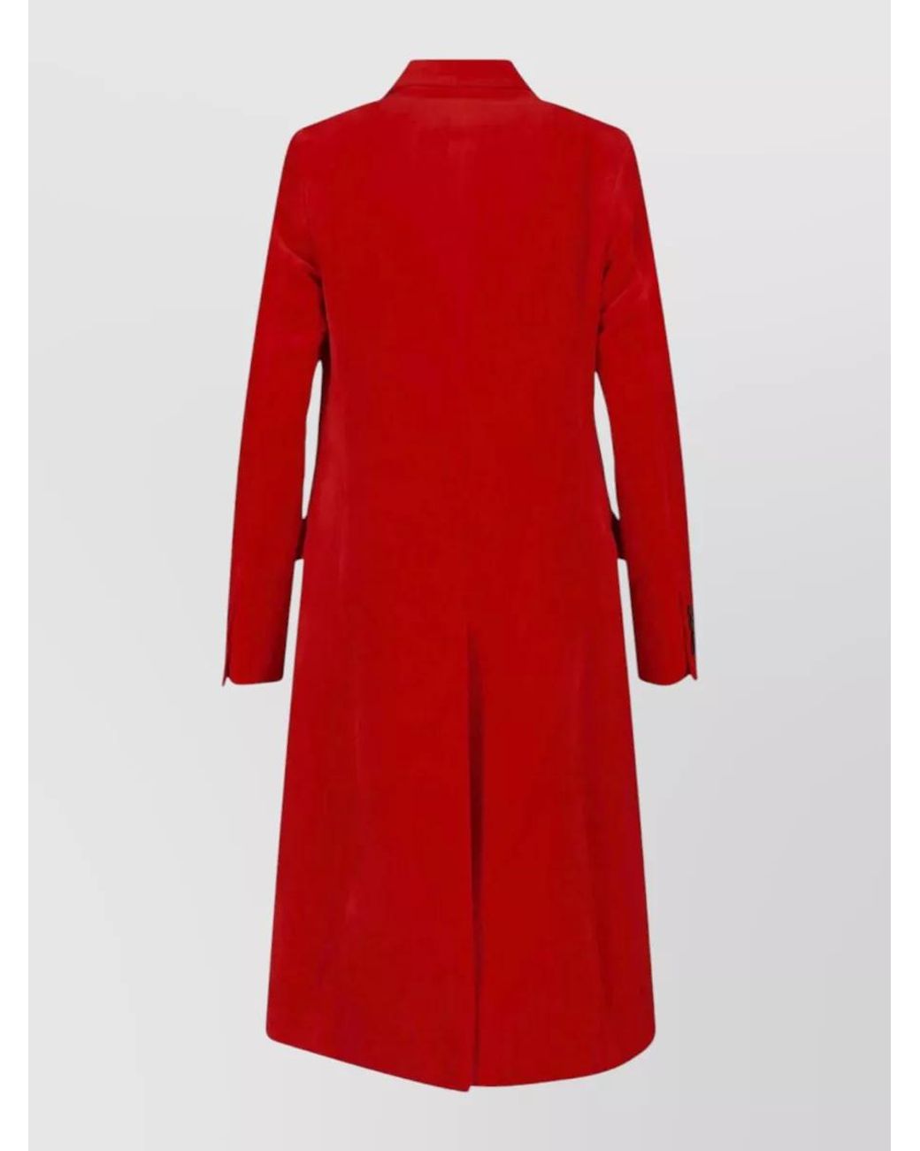 Jil Sander Red Double Breasted Coat