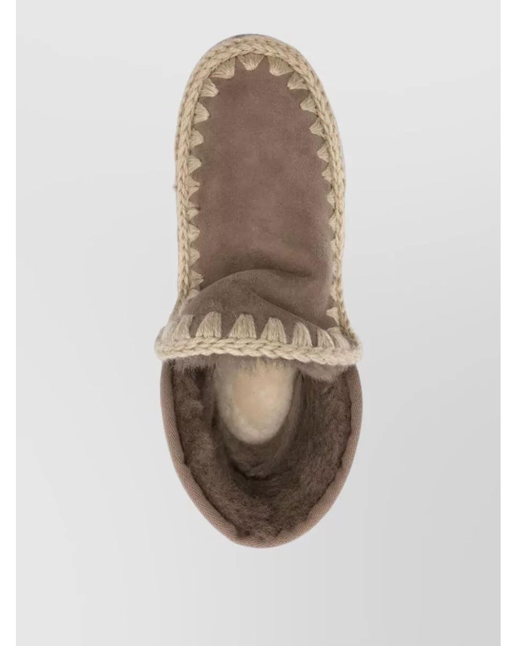 Mou Natural Shearling Lined Platform Ankle Slippers