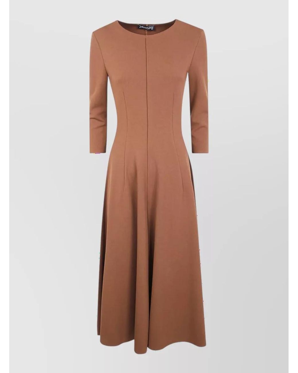 DR. HOPE Brown Midi Dress