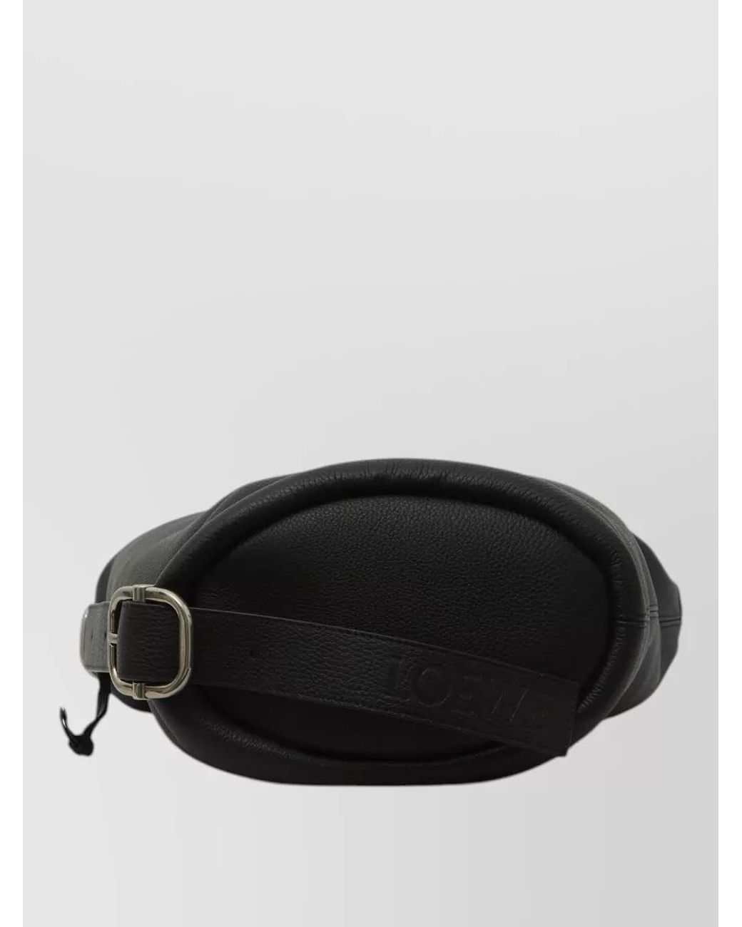 Loewe Black Leather Medium Bucket Crossbody Bag for men
