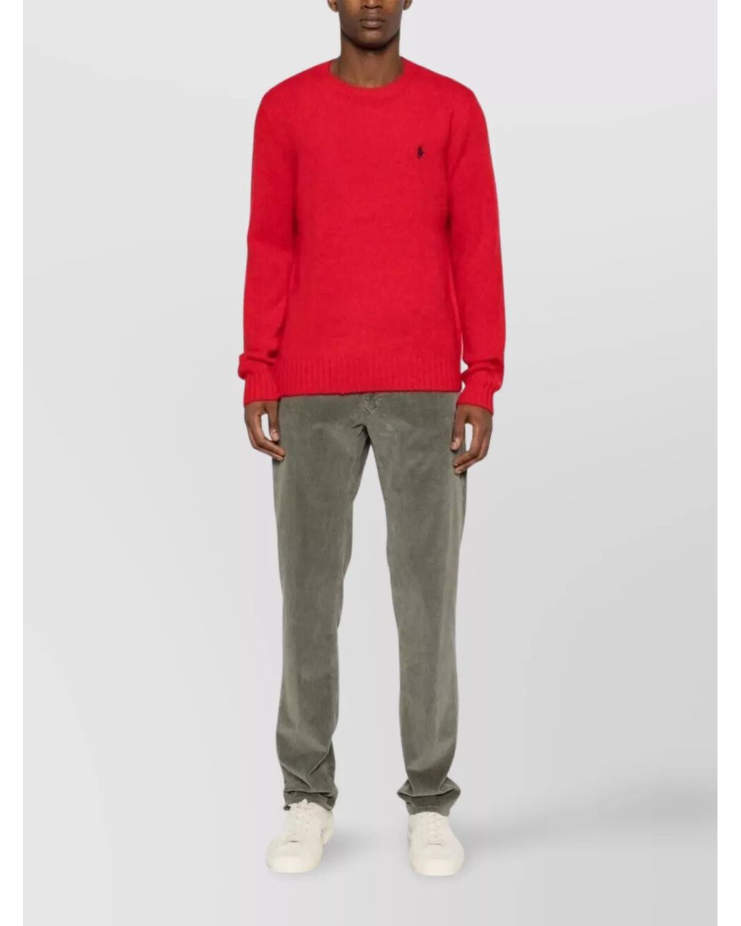 Polo Ralph Lauren Red Long Sleeve Jumper for men
