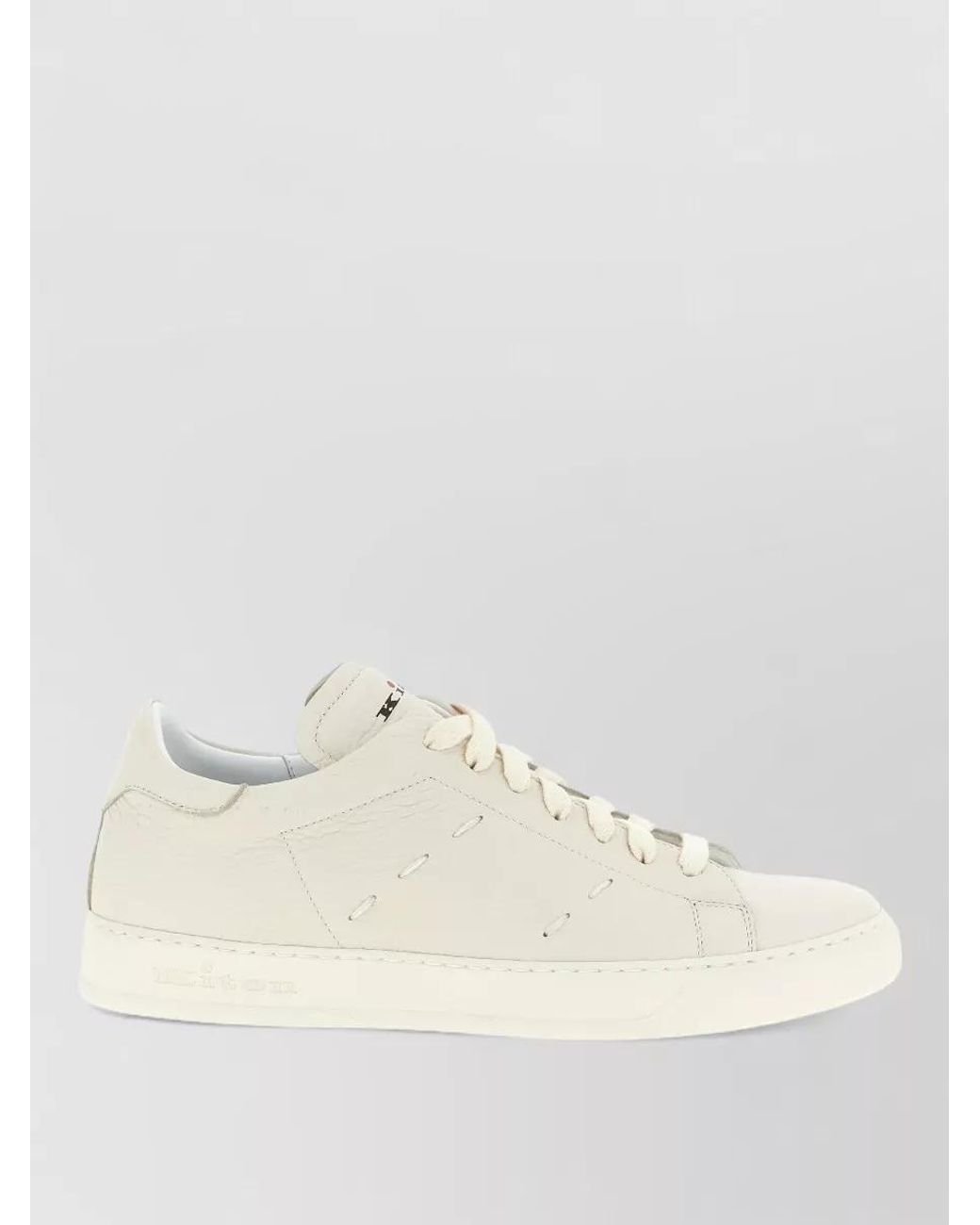 Kiton Natural Deer Leather Low-Top Sneakers for men