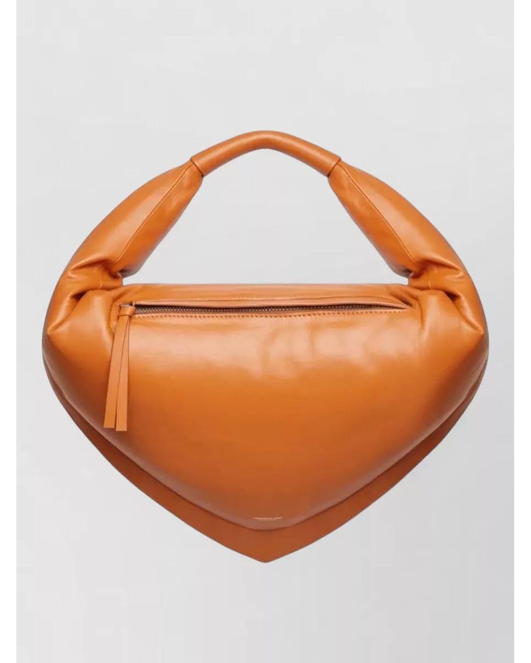FEDERICO CINA Orange Leather Shoulder Bag