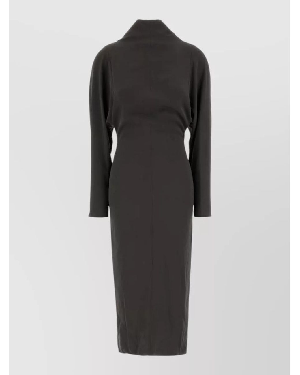 Giorgio Armani Black Silk Midi Dress
