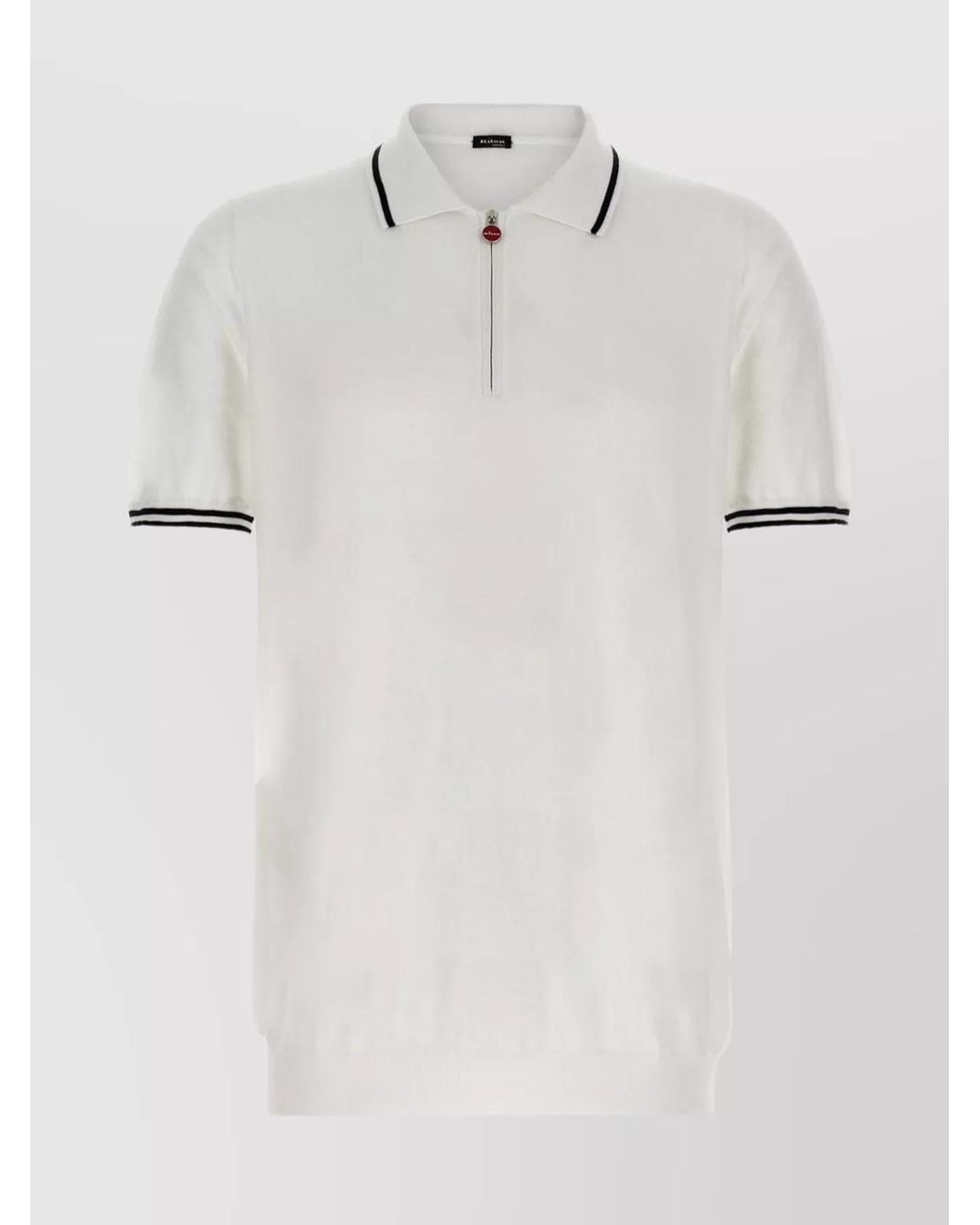 Kiton White Cotton Ciro Polo Shirt for men