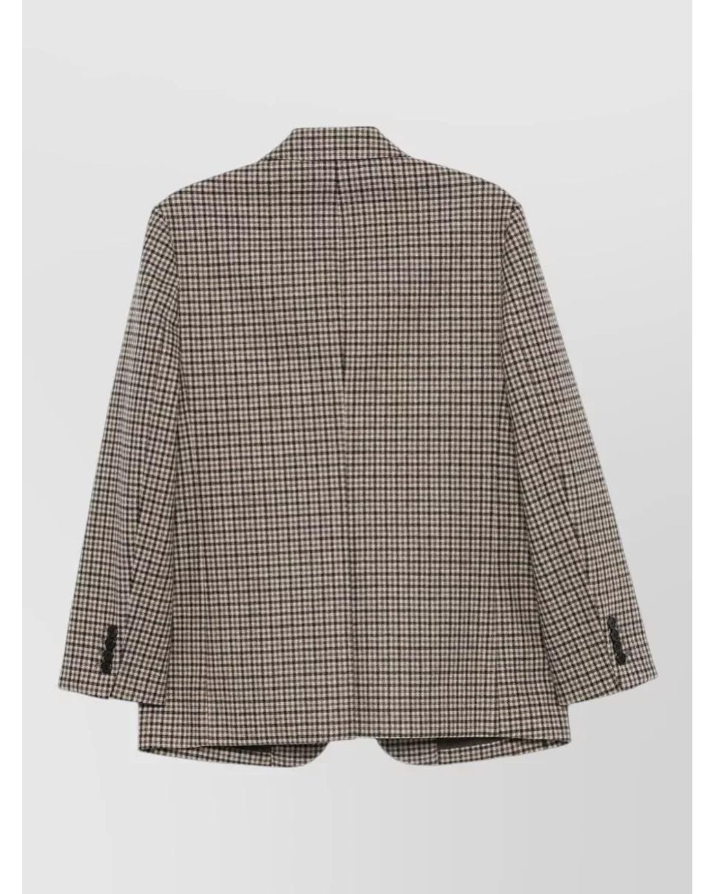 DUNST Gray Wool Houndstooth Single-Breasted Blazer