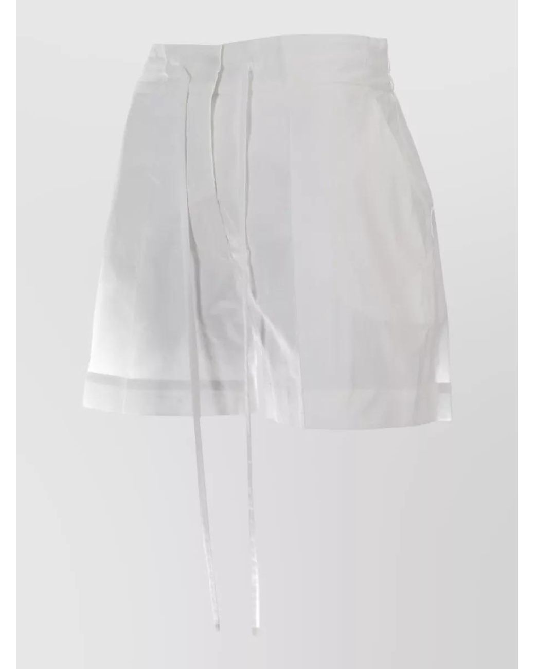 P.A.R.O.S.H. White Cotton Tailored Shorts