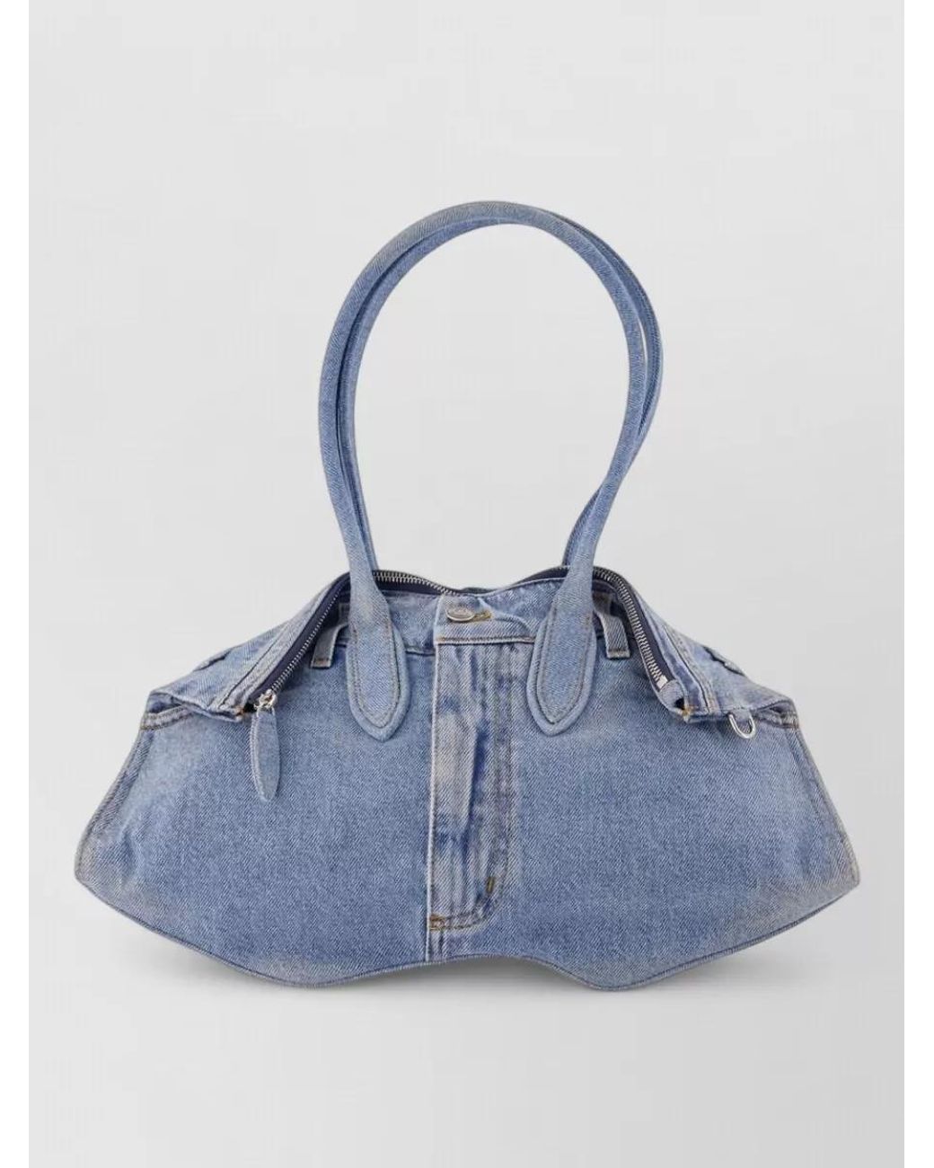 McQueen Blue Denim Tote Bag