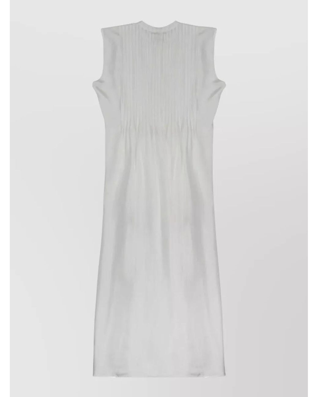 P.A.R.O.S.H. White Silk Midi Dress