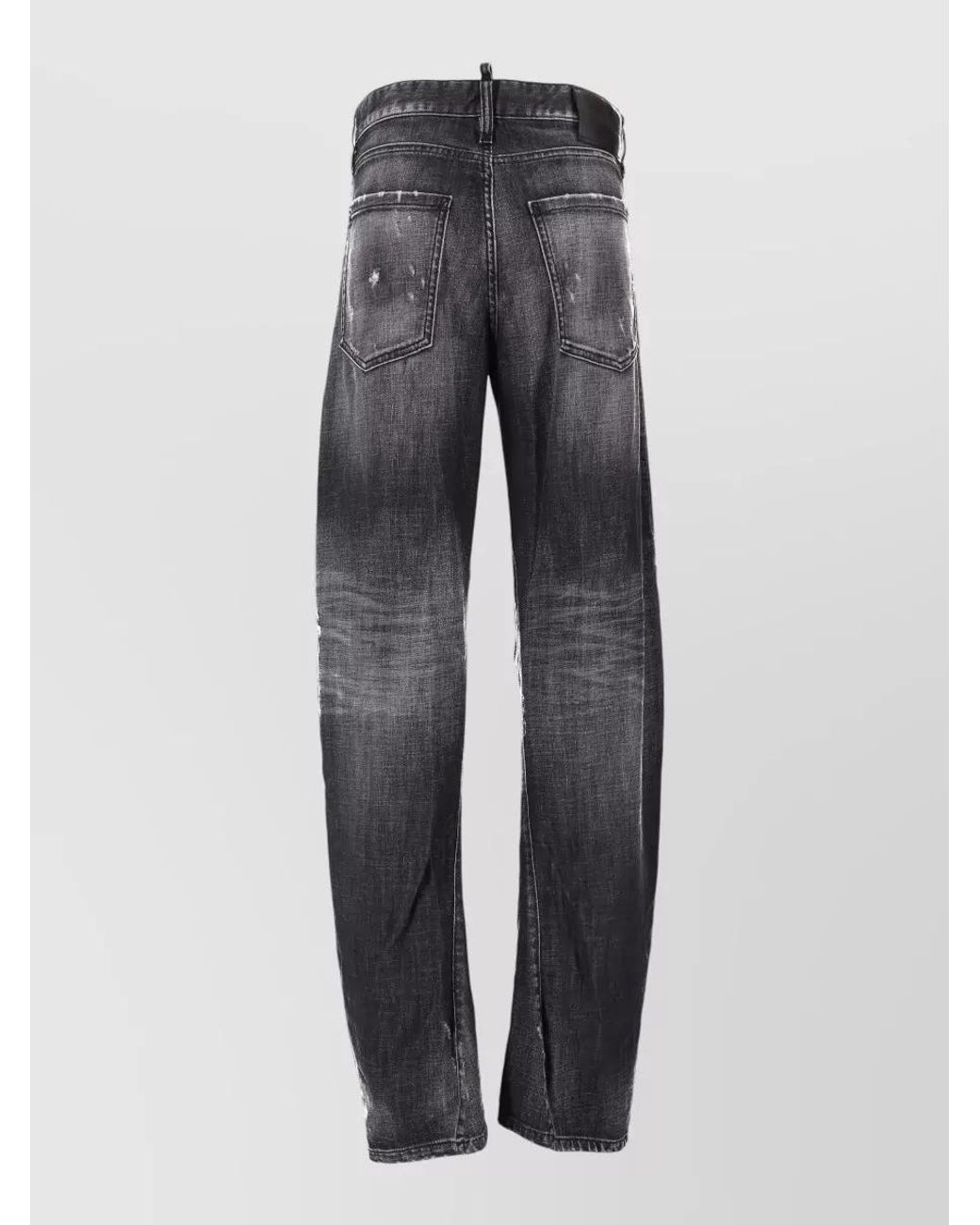 DSquared² Gray Wide-Leg Trousers