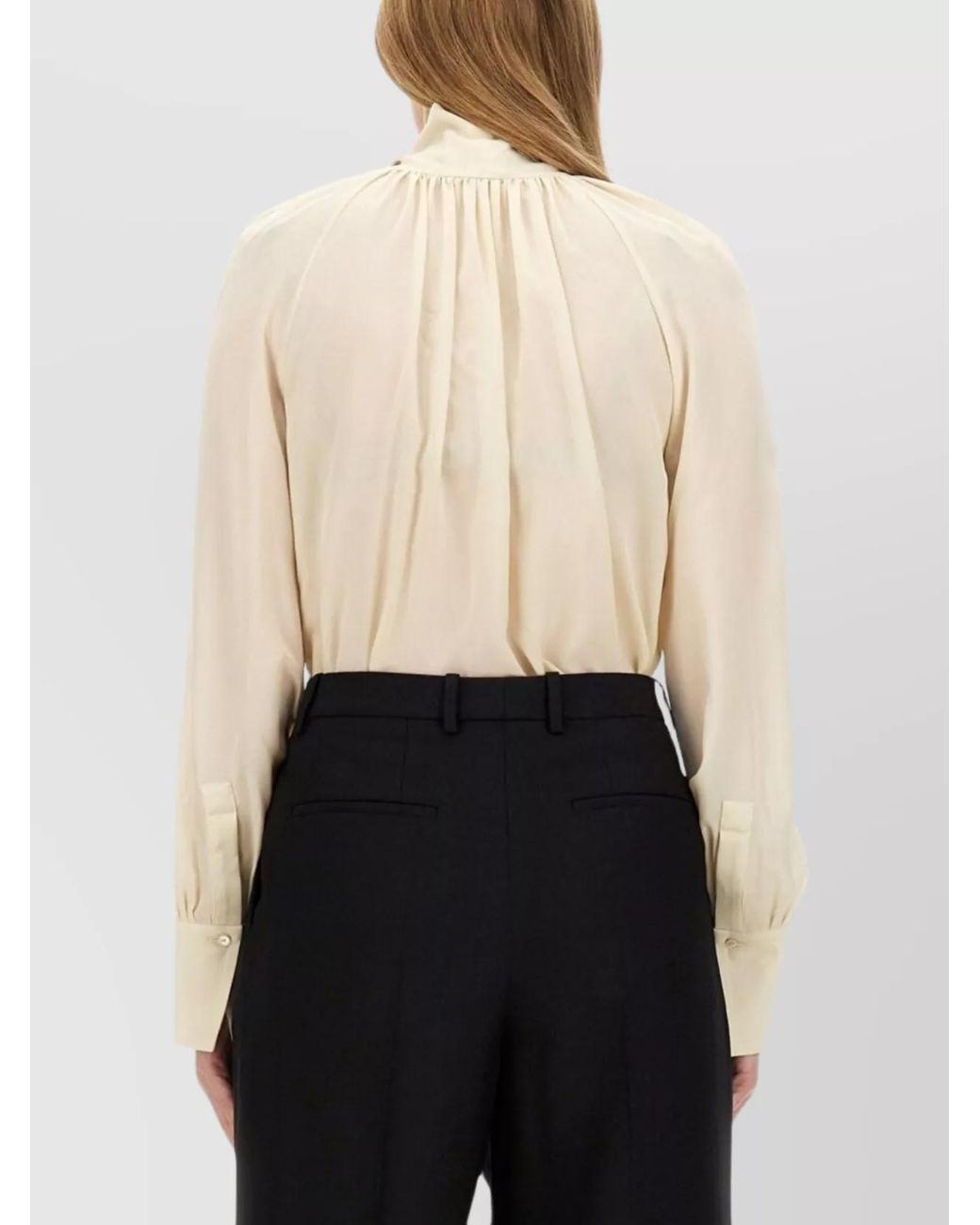 Givenchy Black Silk Regular-Fit Blouse