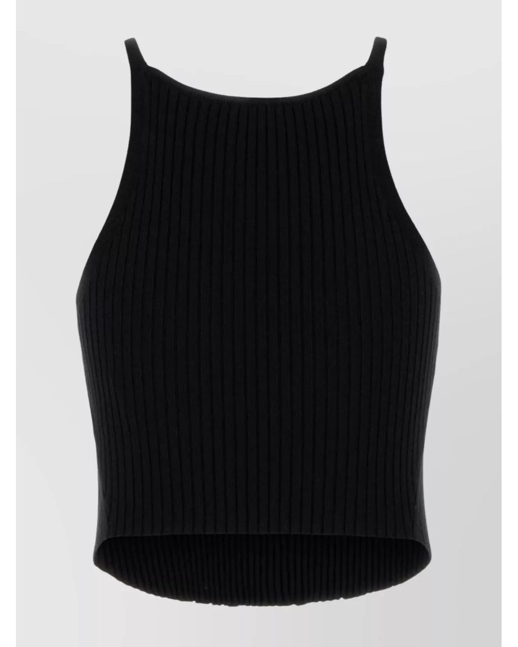 Courreges Black Sleeveless Knitted Top