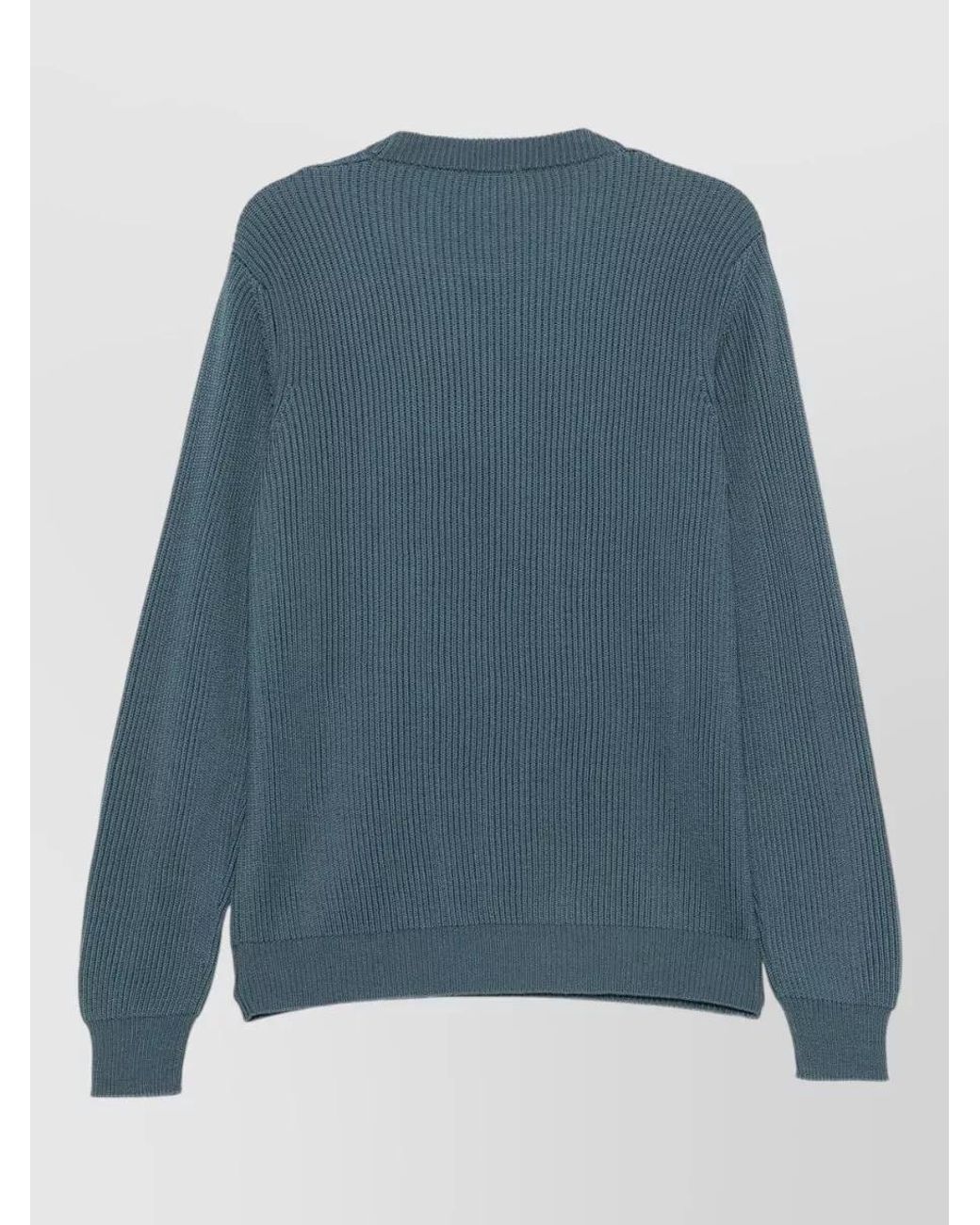Roberto Collina Blue Merino Wool Crewneck Jumper for men