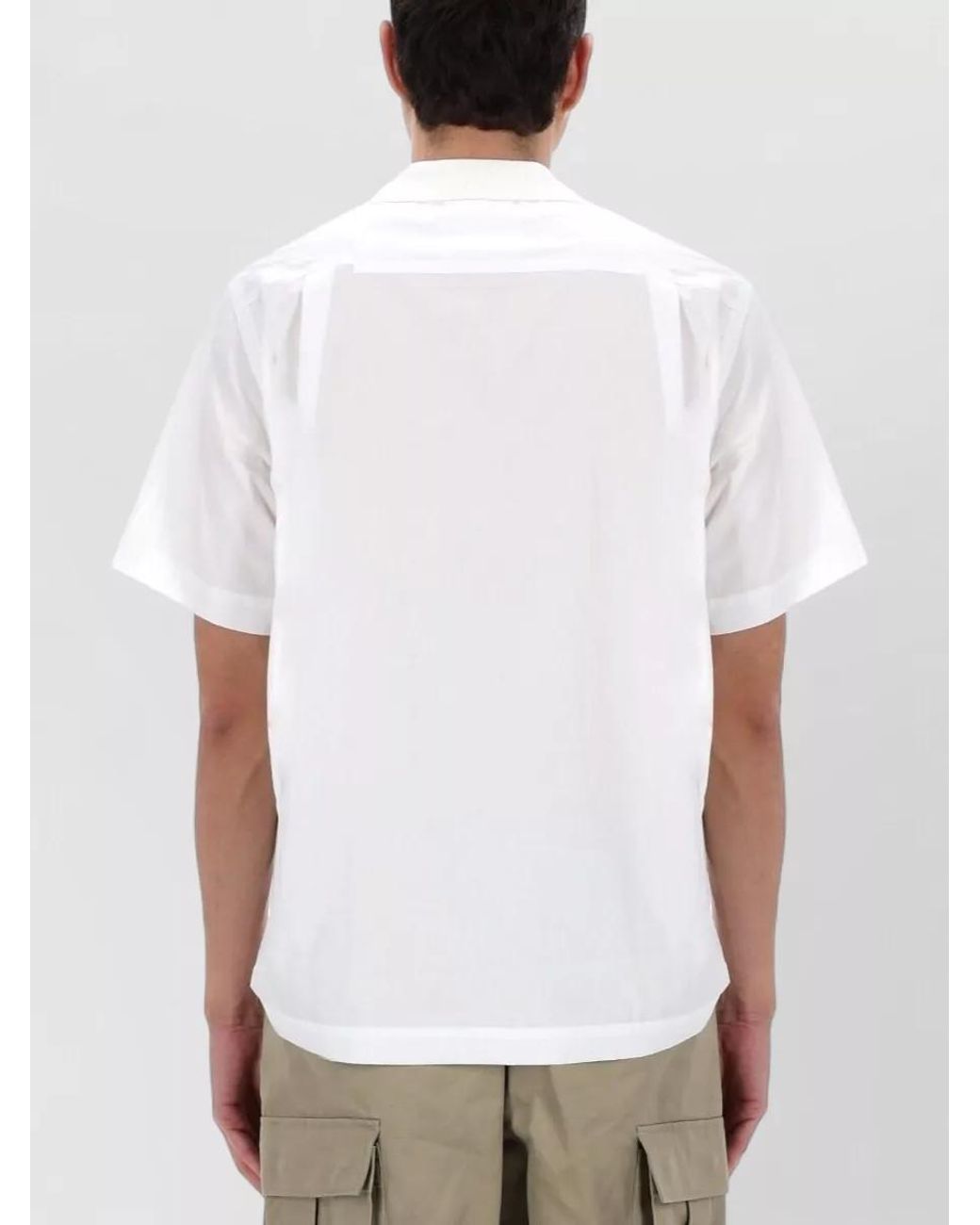 Sacai White Cotton Polo Shirt for men