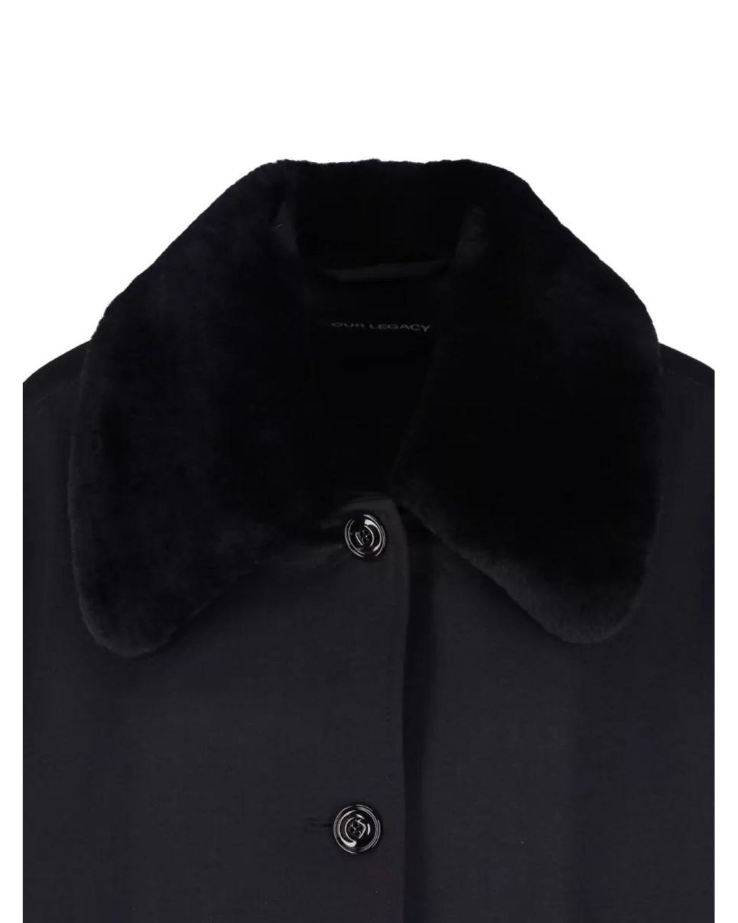 Our Legacy Black Virgin Wool Single-Breasted Coat