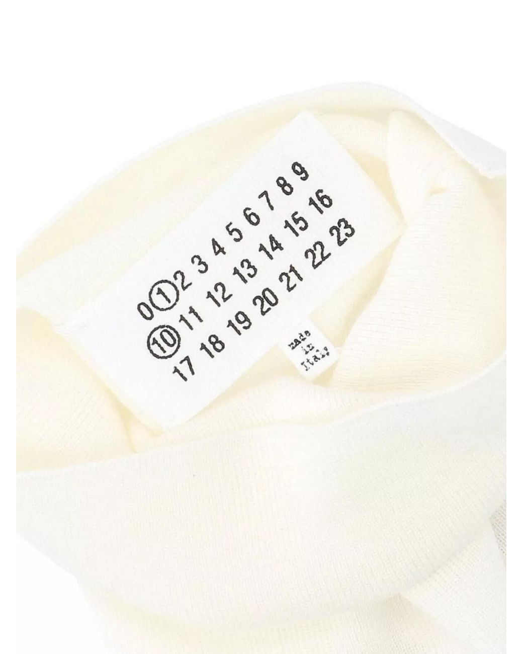 Maison Margiela White Fine-Knit Wool Neck Warmer