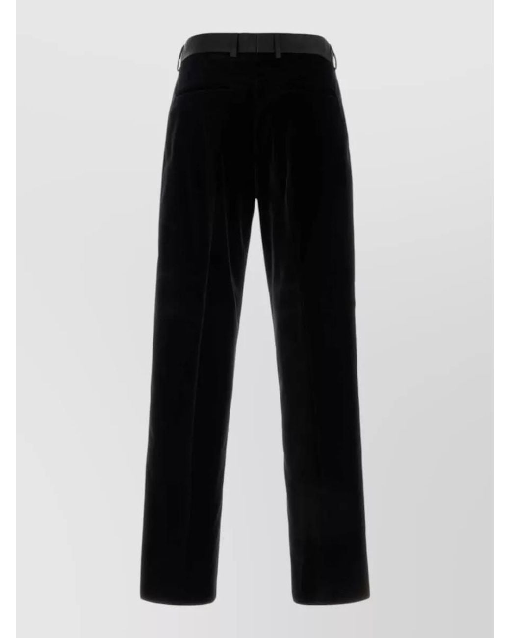 Fendi Black Velvet Tailored Trousers for men