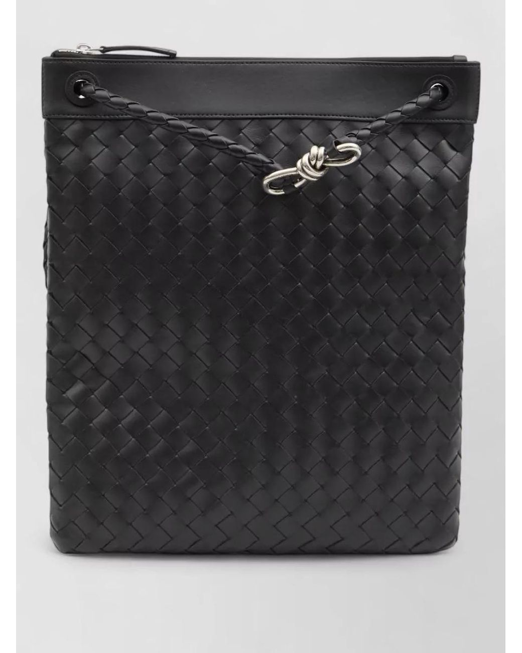 Bottega Veneta Black Leather Small Crossbody Bag for men