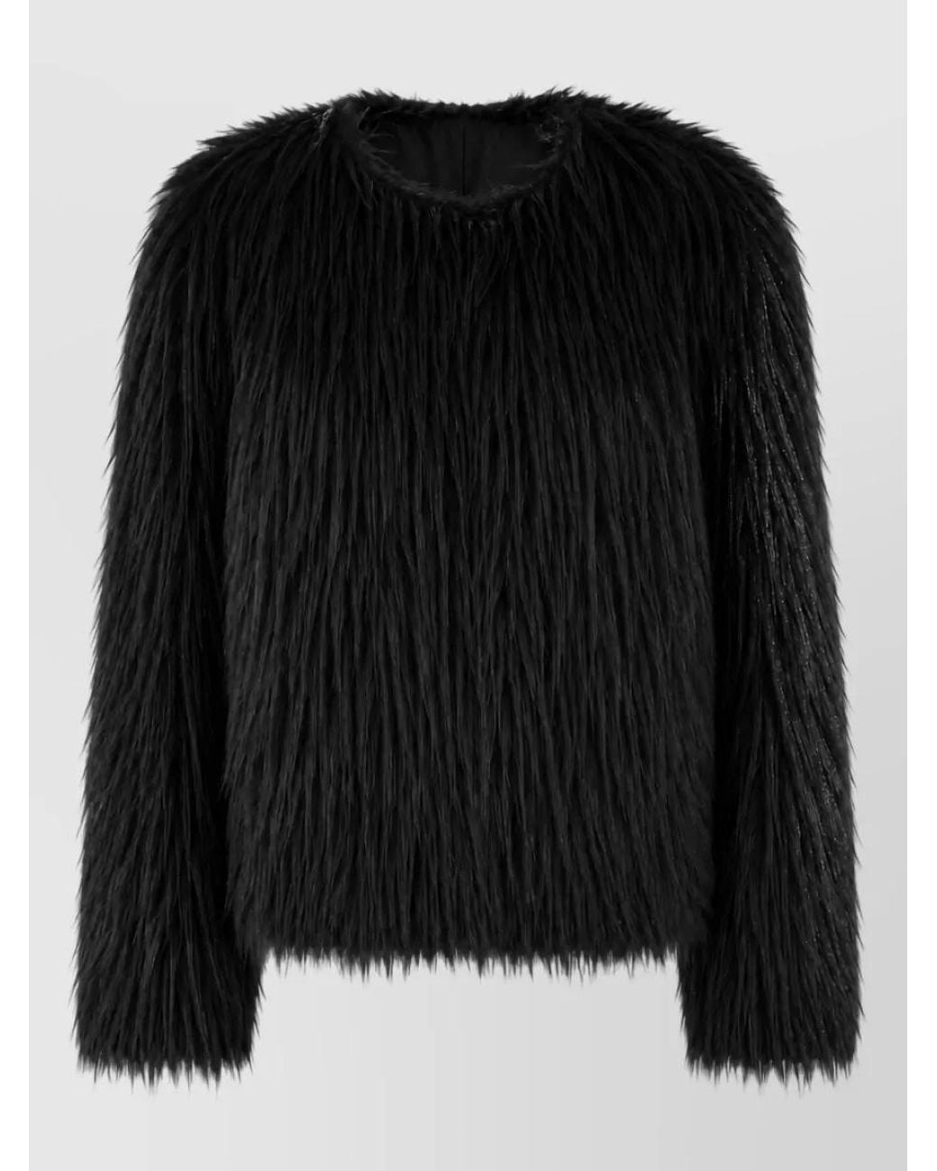 LE SULLY STUDIO Black Faux Fur Jacket