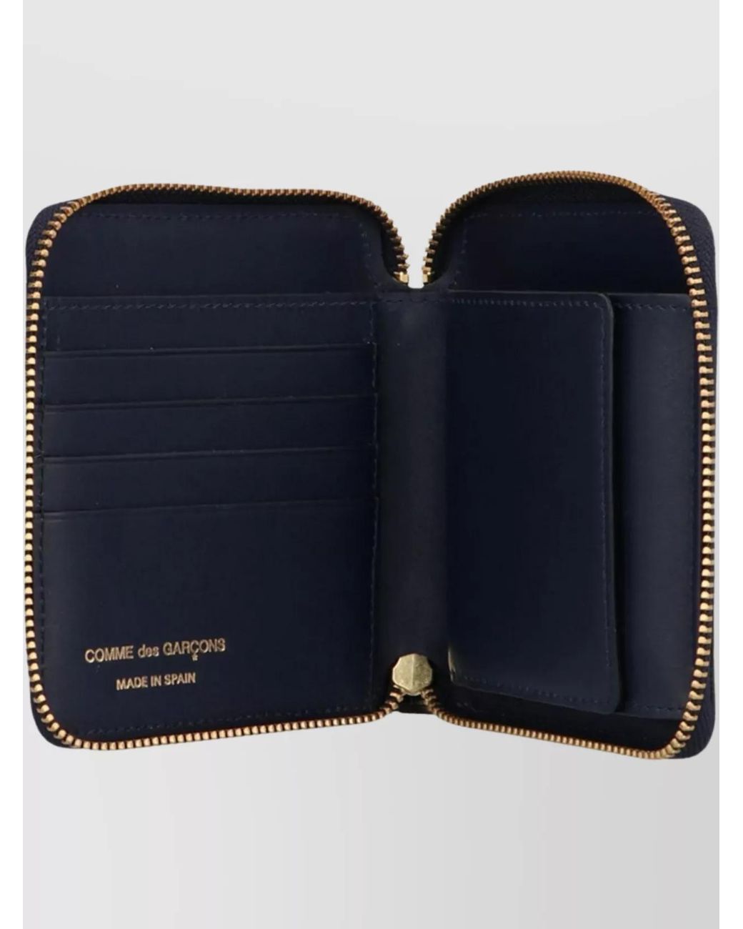 Comme des Garçons Blue Leather Zip Around Wallet