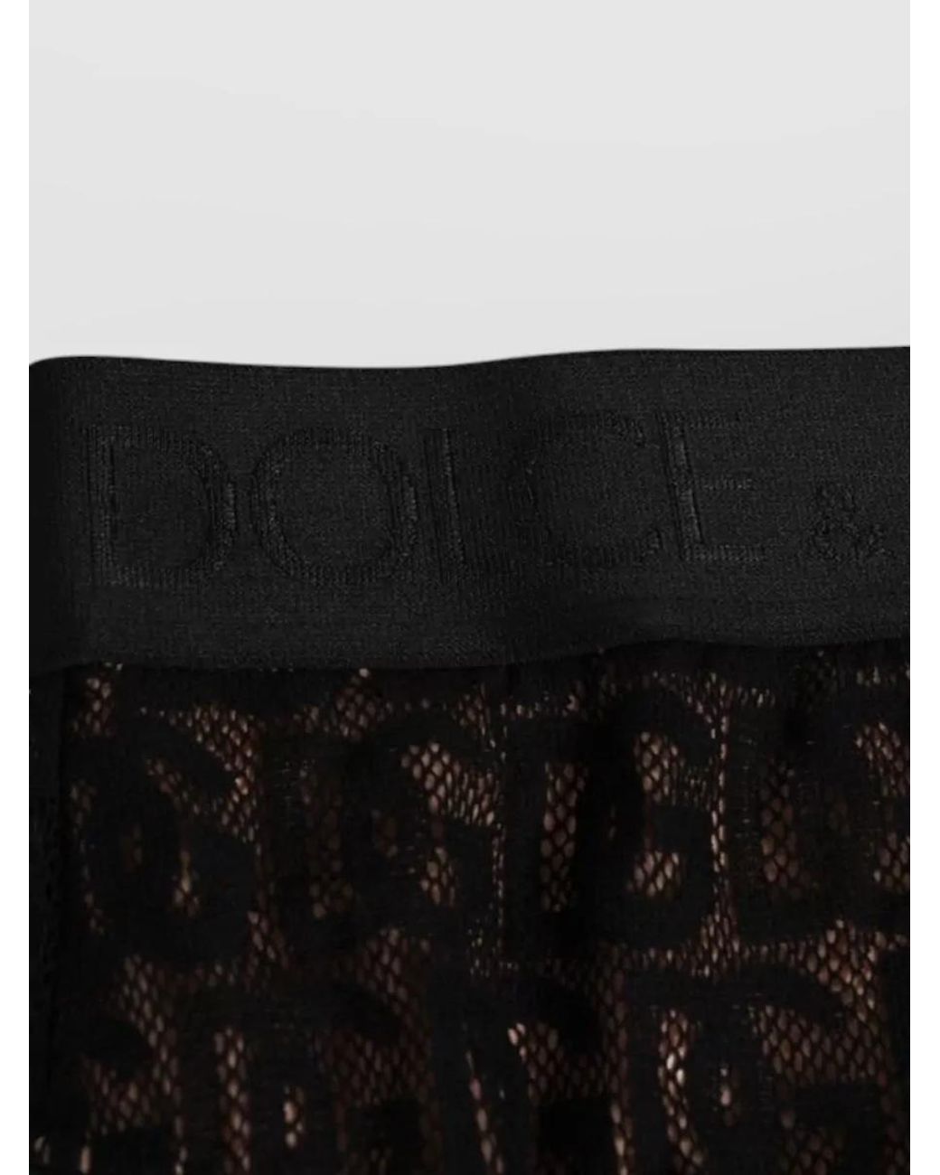 Dolce & Gabbana Black Lace High-Waist Brief Panty
