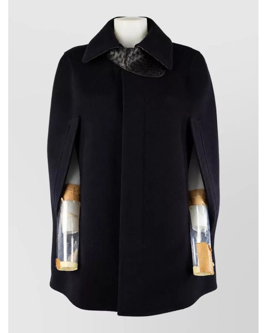 Bottega Veneta Blue Cashmere Cape