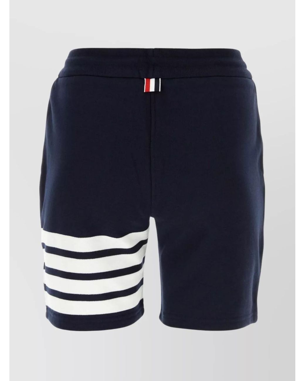 Thom Browne Blue Cotton Mid-Thigh Straight Shorts
