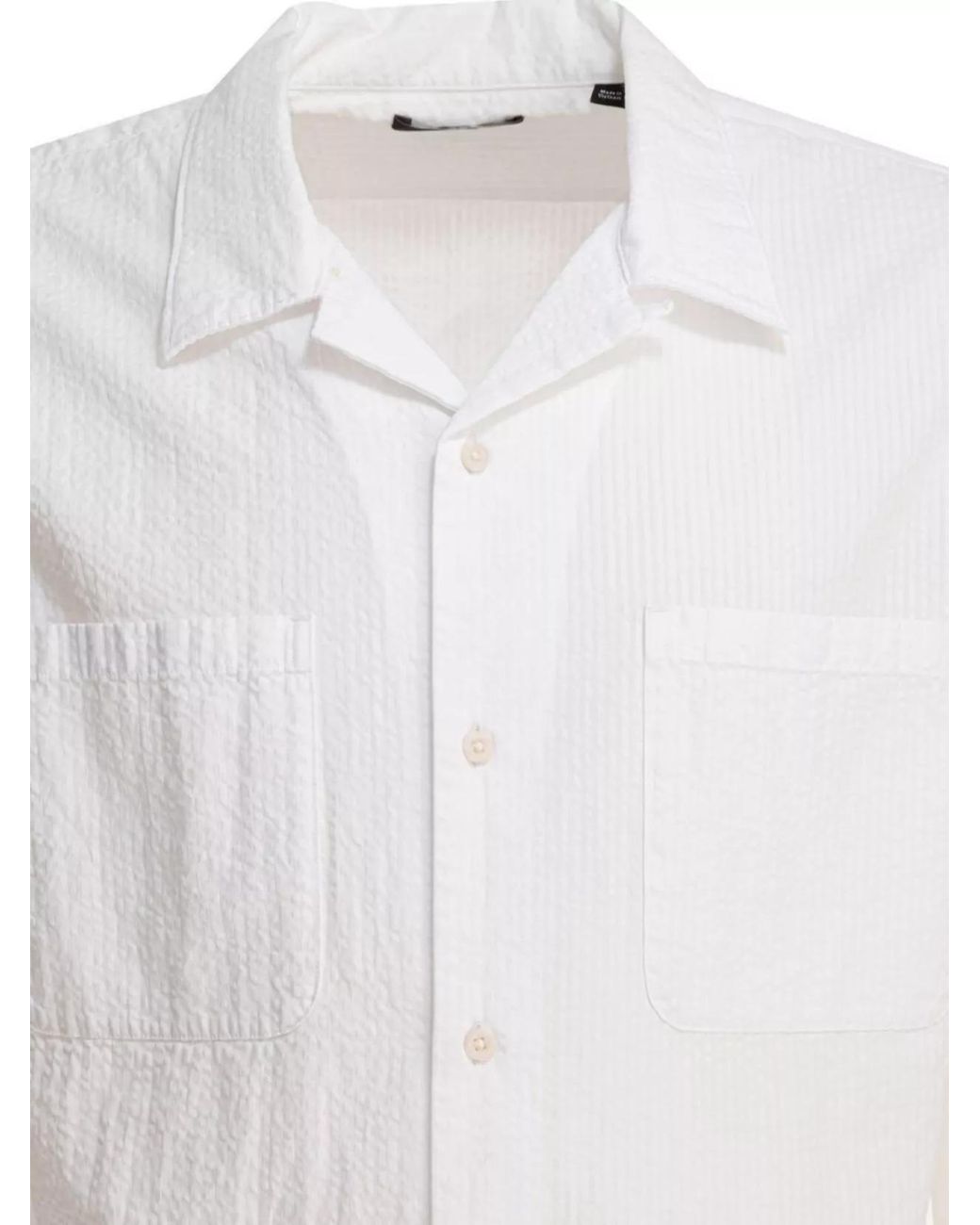 Vince White Seersucker Shirt for men