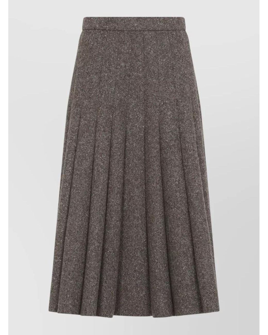 Brunello Cucinelli Gray Donegal Skirt