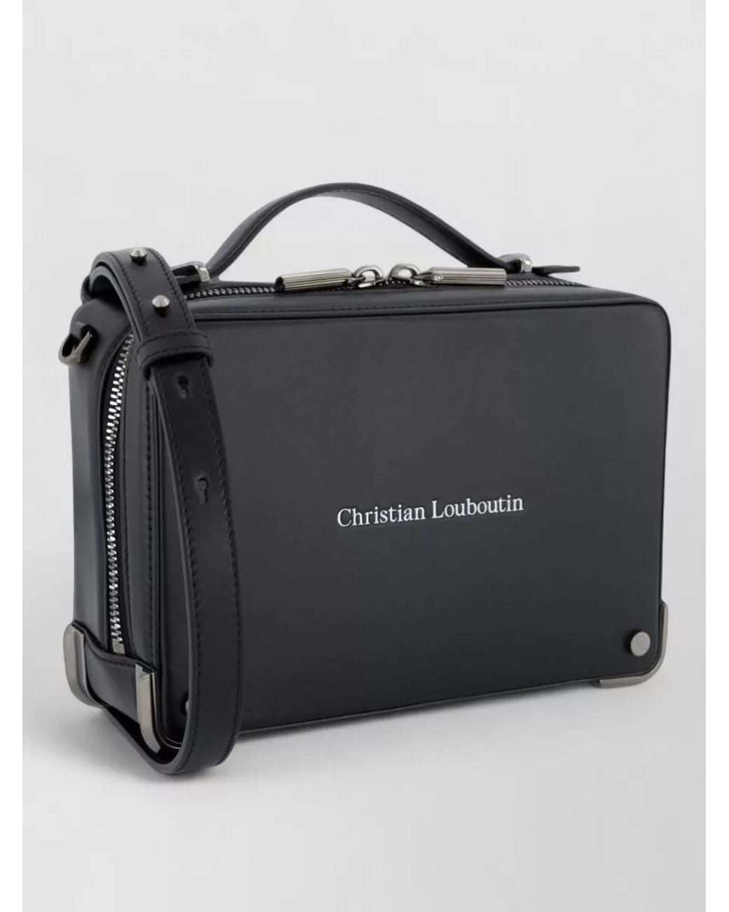 Christian Louboutin Black Leather Briefcase for men