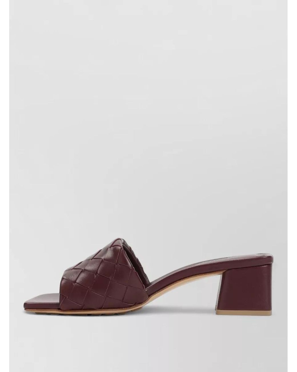 Bottega Veneta Brown Leather Kitten Heel Mules