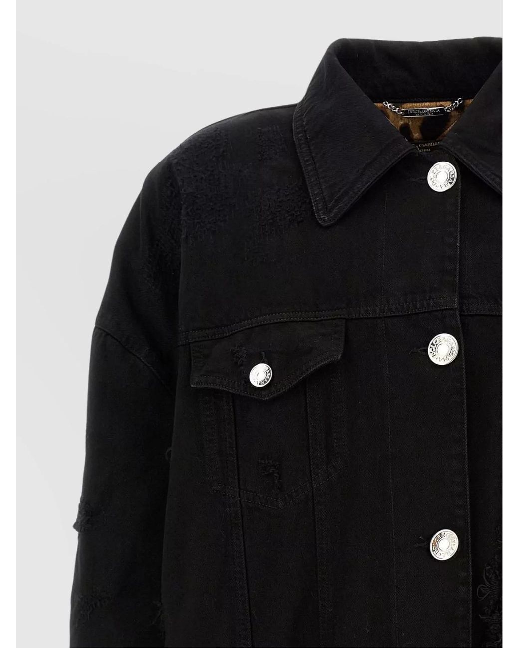 Dolce & Gabbana Black Denim Oversized Jacket
