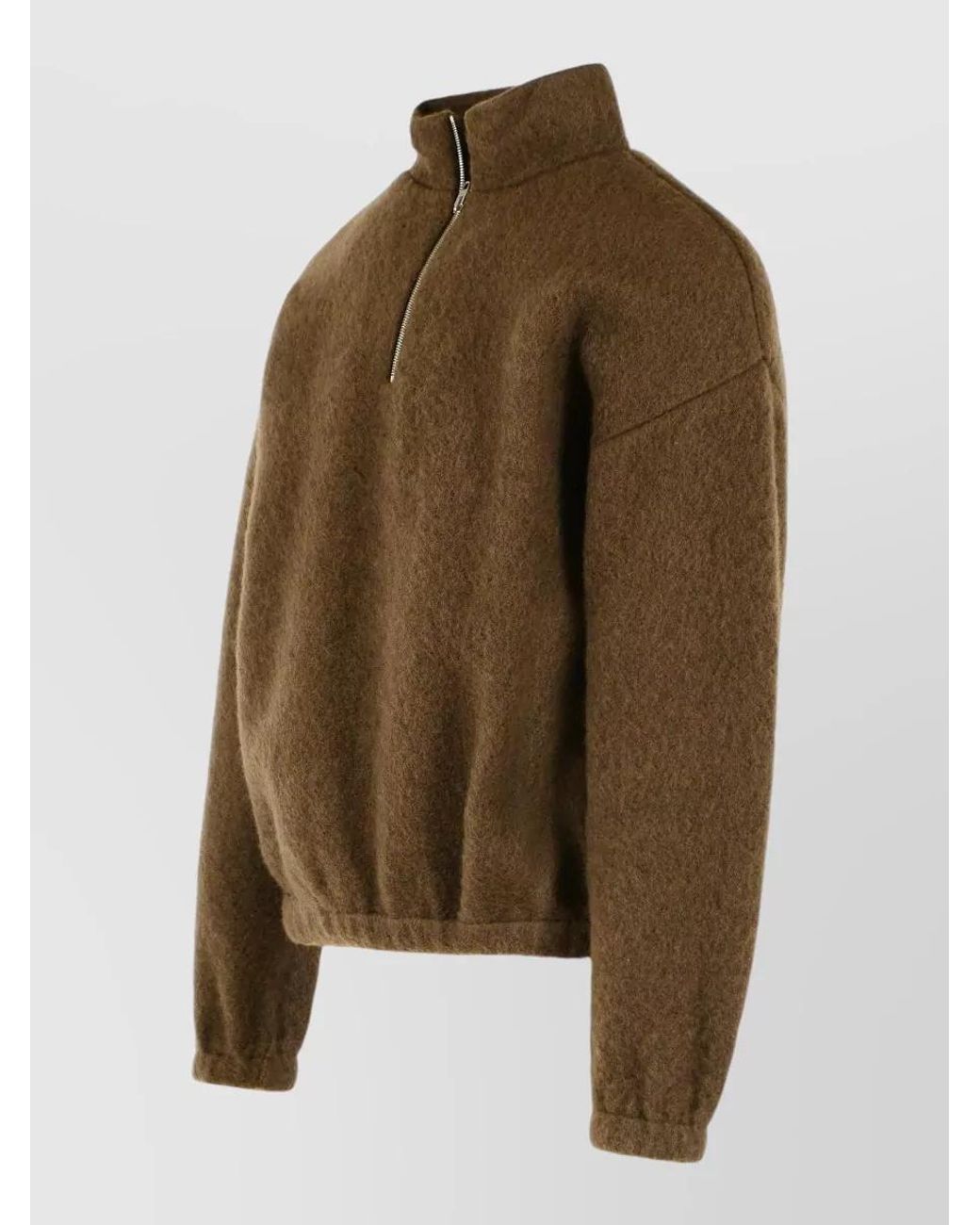 Jil Sander Brown Wool Fleece Jacket for men