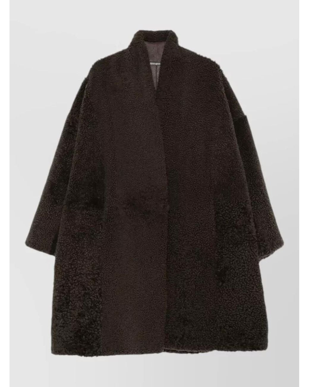 Tom Ford Black Reversible Cashmere Shearling Coat