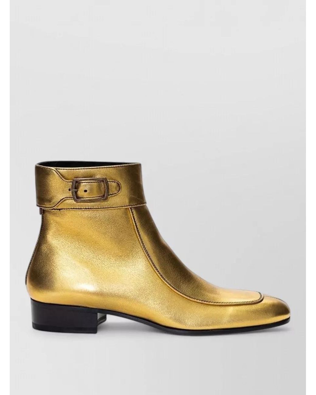 Saint Laurent Natural Leather Ankle Boots