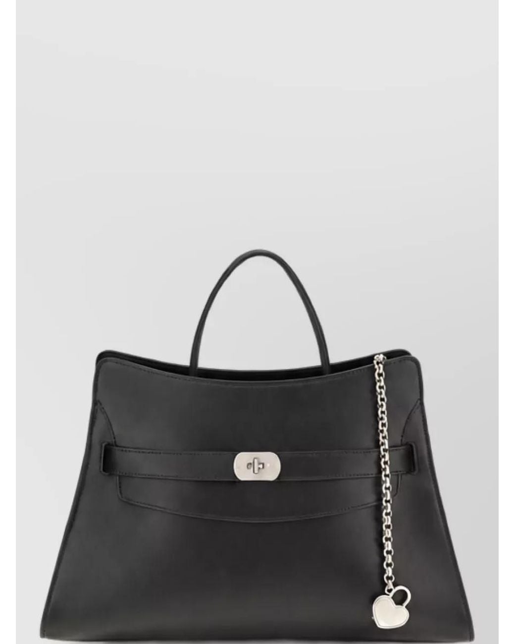 McQueen Black Na Leather Tote Bag