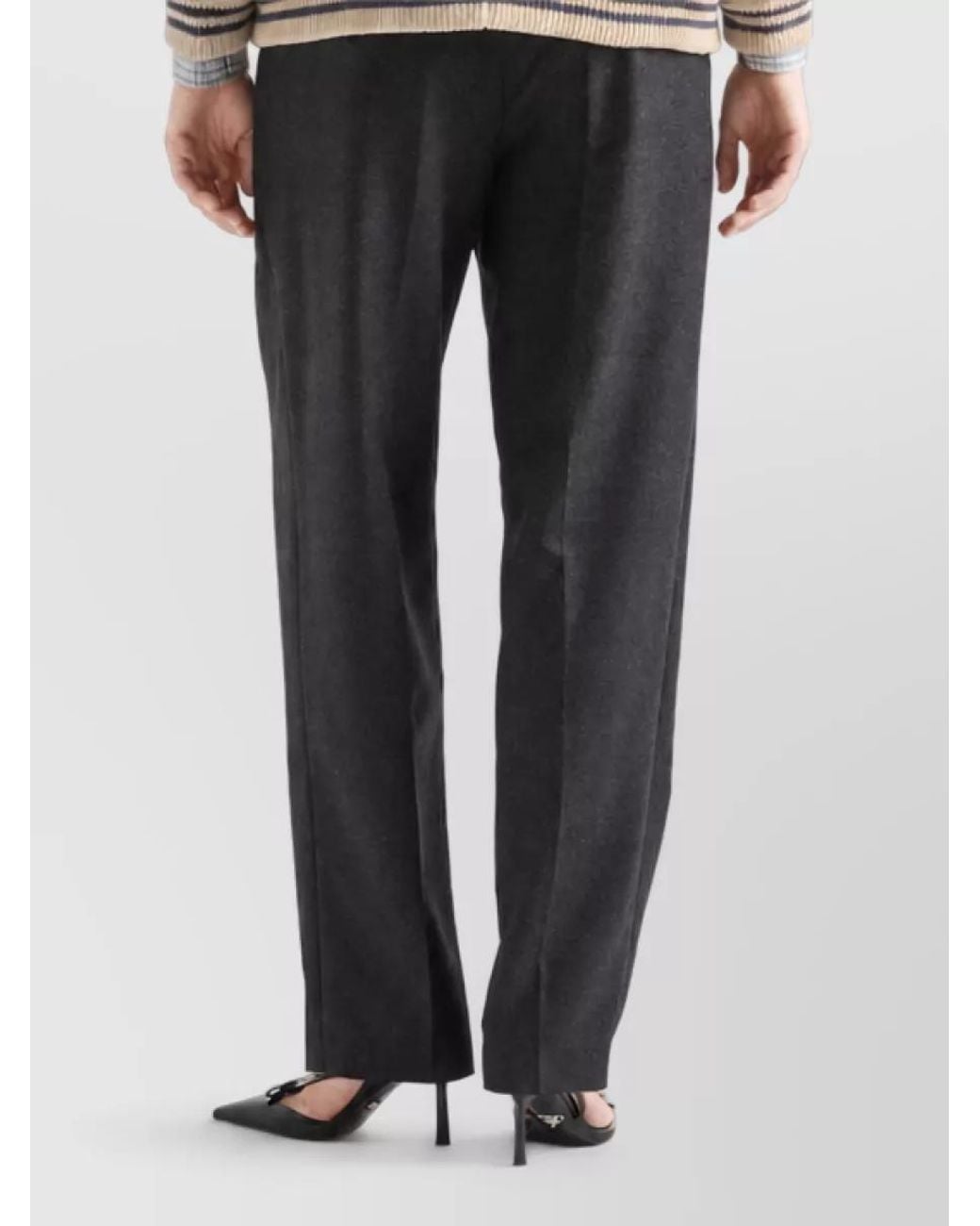 Prada Black High-Rise Tailored Trousers