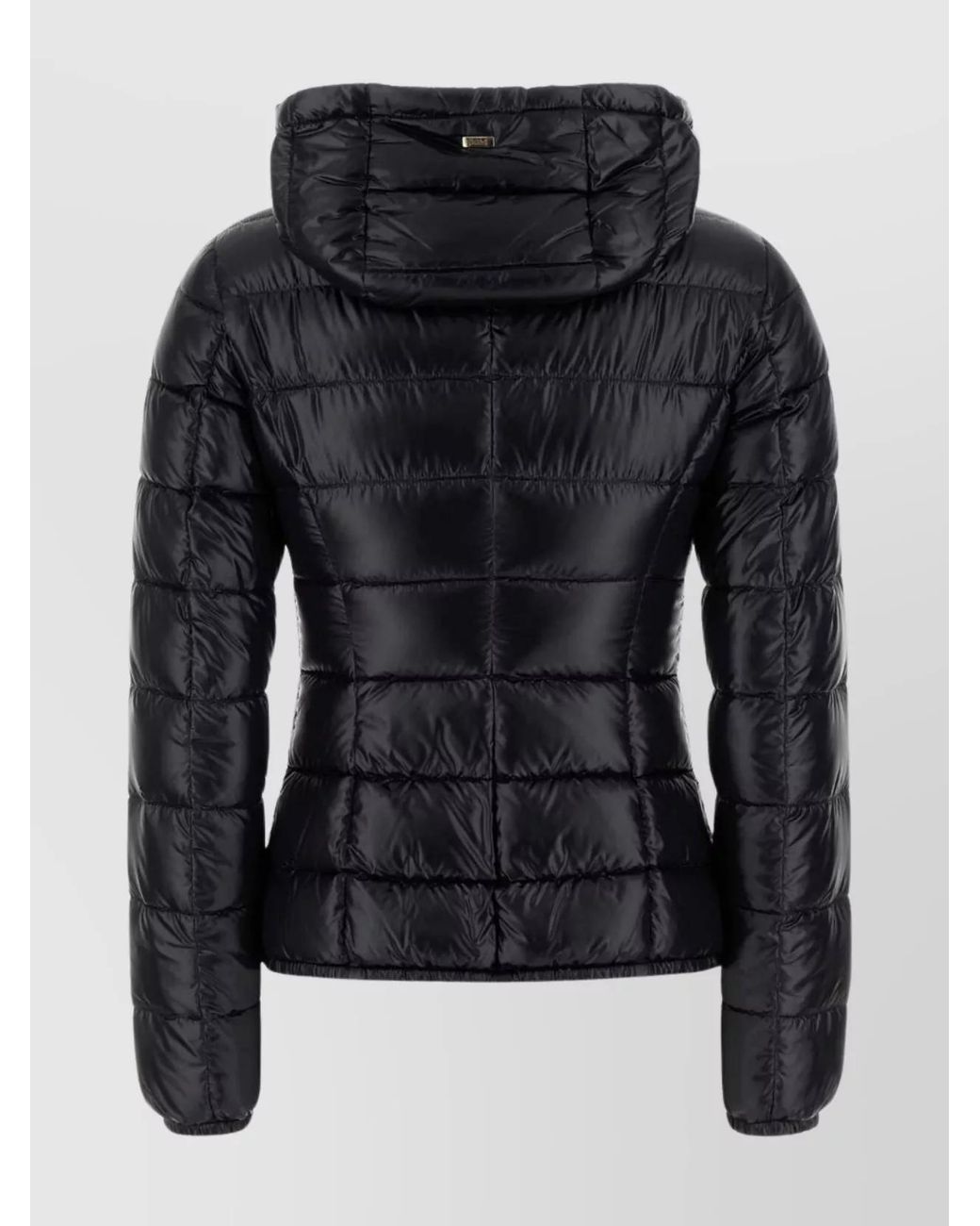 Herno Black Down Hooded Slim-Fit Jacket