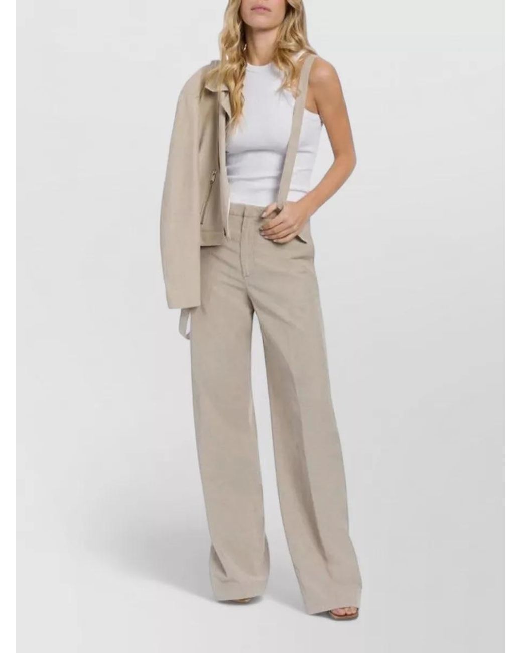 Dondup Natural Wide-Leg Trousers