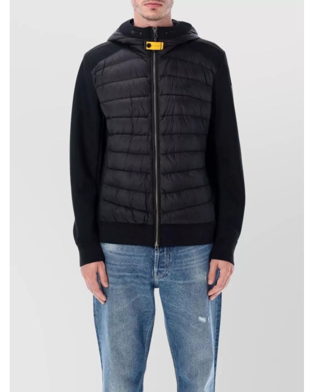 Parajumpers Blue Down Hooded Quilted Jacket for men