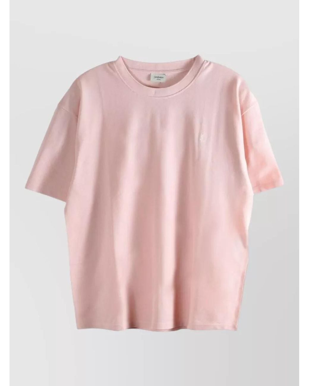 Saint Laurent Pink Piqué Oversized T-Shirt for men