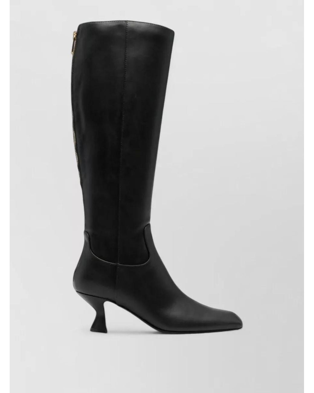 Sergio Rossi Black Leather Knee-High Boots