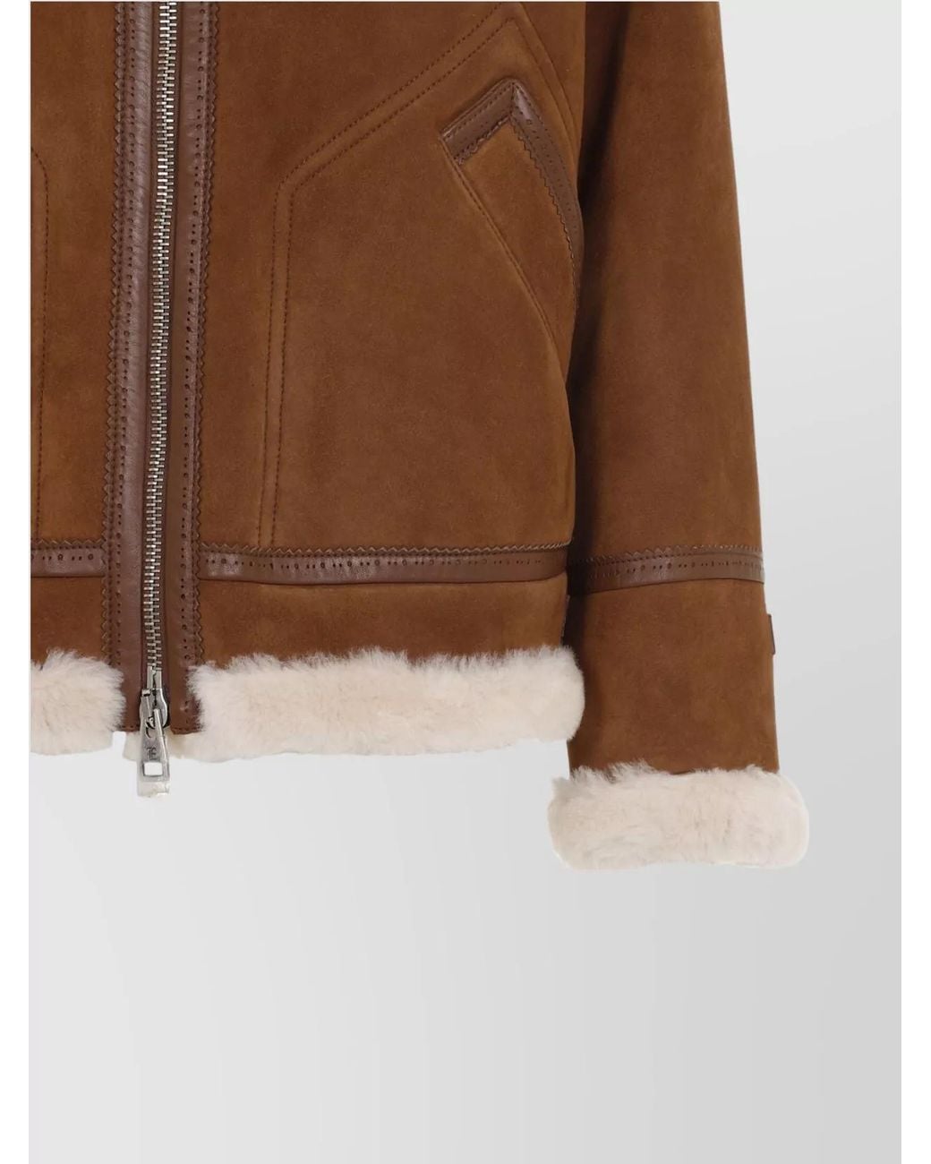 Ermanno Scervino Brown Shearling Down Jacket