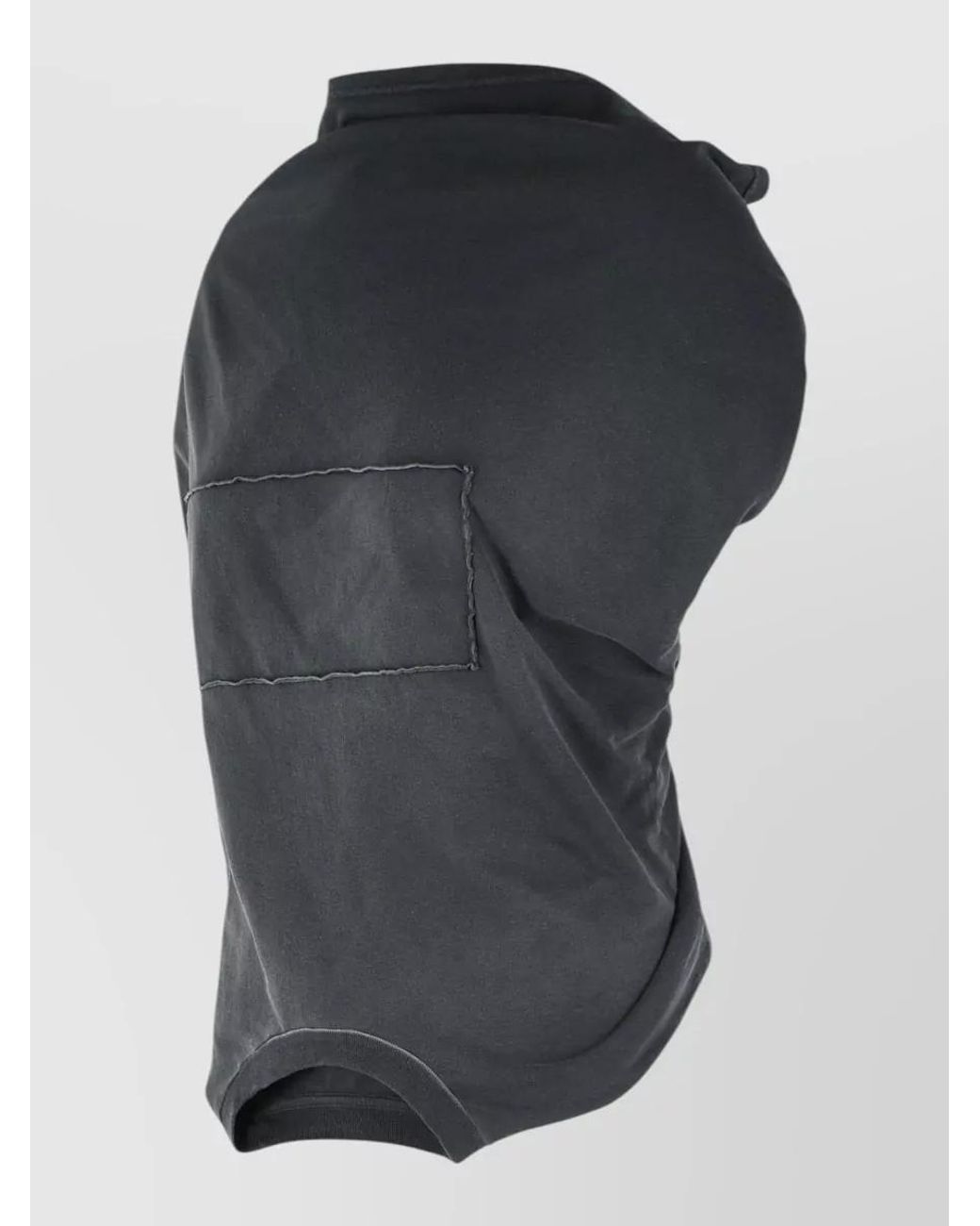 Maison Margiela Black Asymmetric Draped Long-Sleeve Top