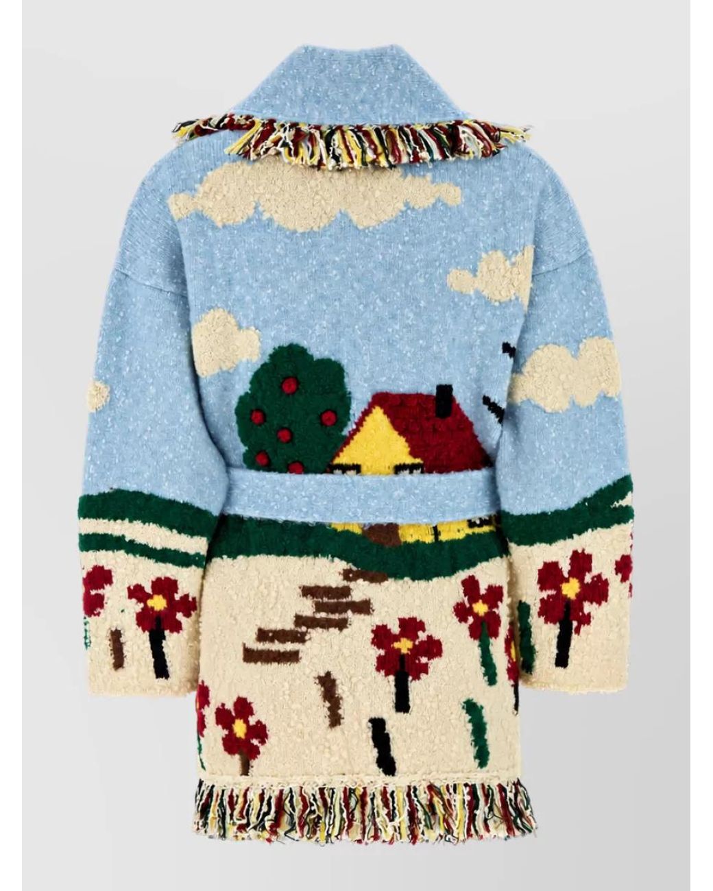 Alanui Blue Casa Knit Robe