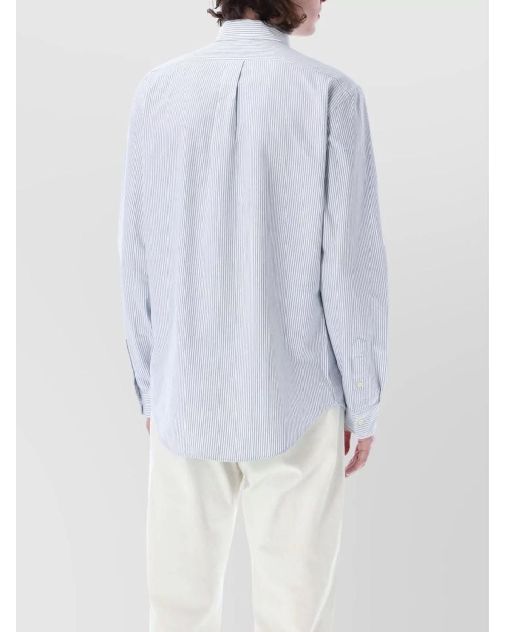 Polo Ralph Lauren White Striped Cotton Button-Down Shirt for men
