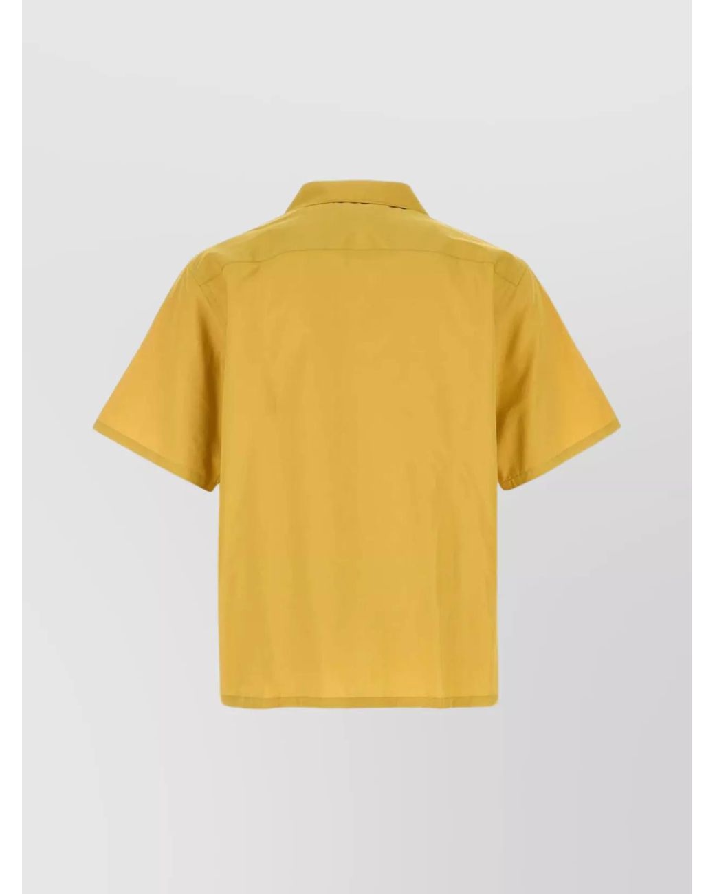 Prada Yellow Cotton Poplin Shirt for men